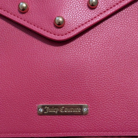 New Juicy Couture Clutch Pink Studded Clutch Make-up Bag - Picture 3 of 5
